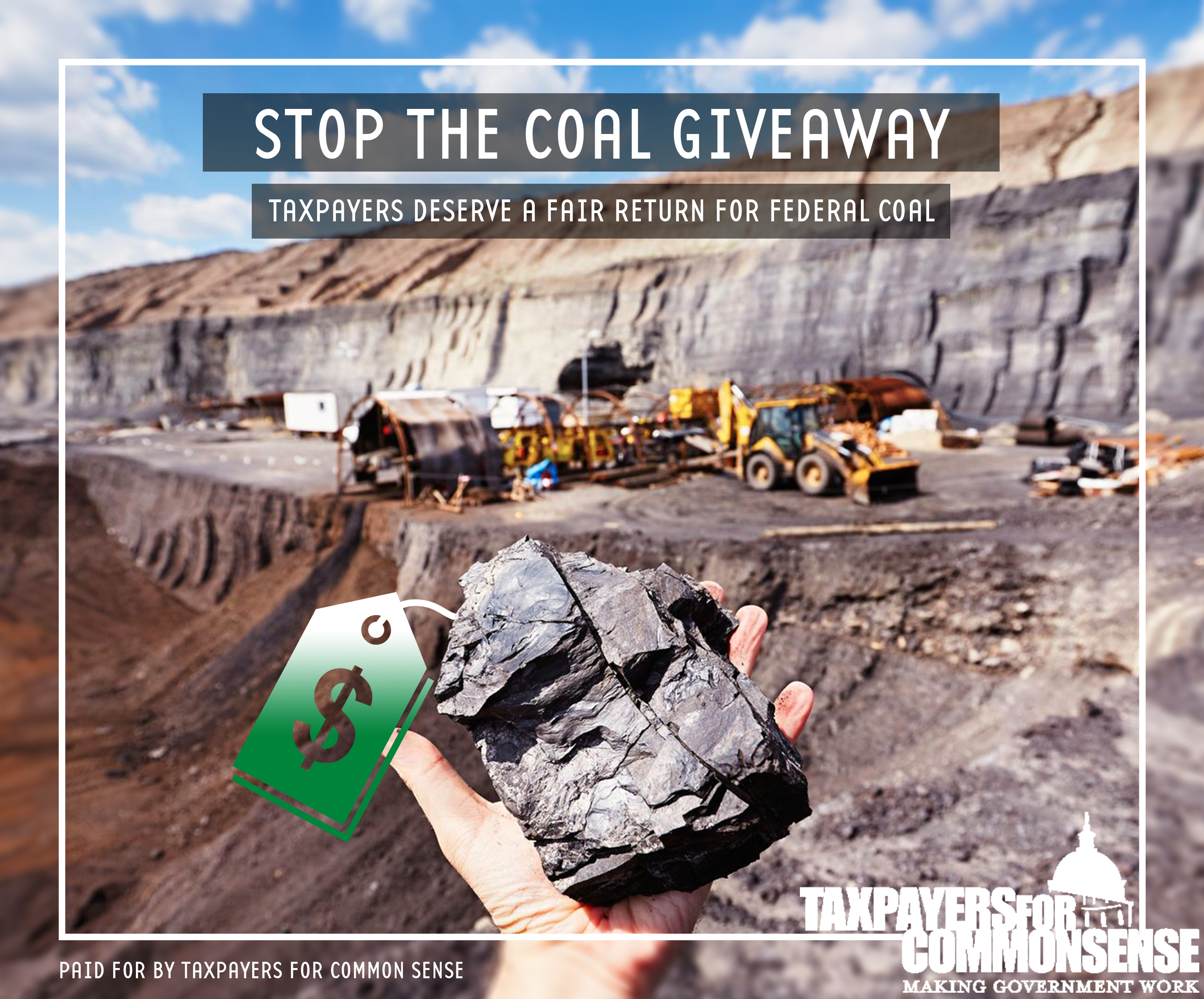 Stop the Coal Giveaway TCS ad in Denver Post et al.
