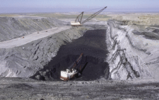 A coal mine being excavated