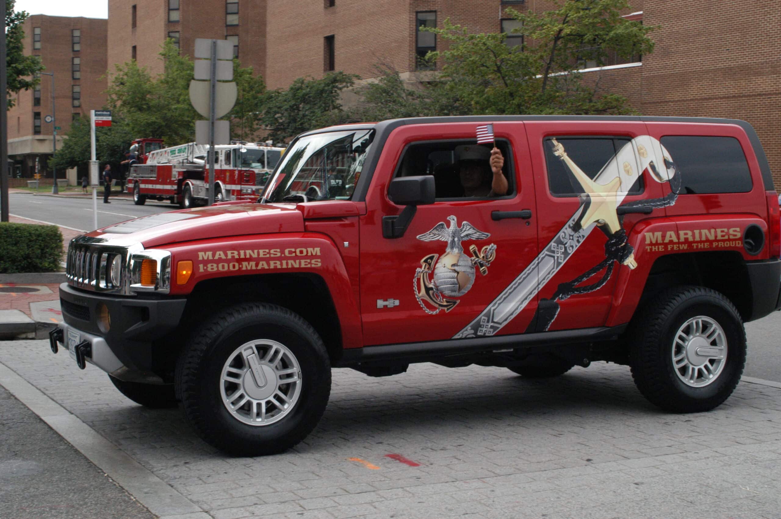 Marines Advertising on Hummers