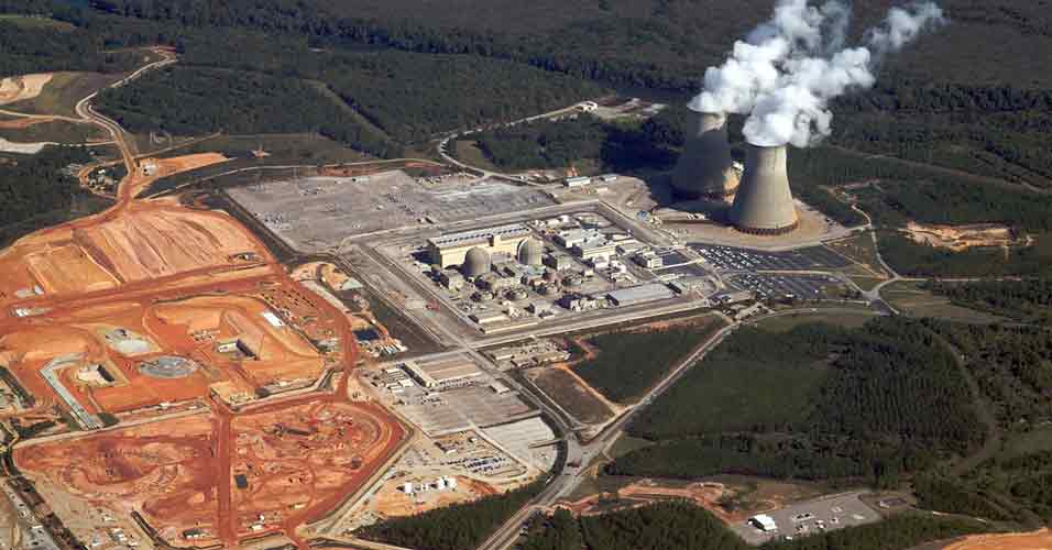 Overhead view of Plant Vogtle