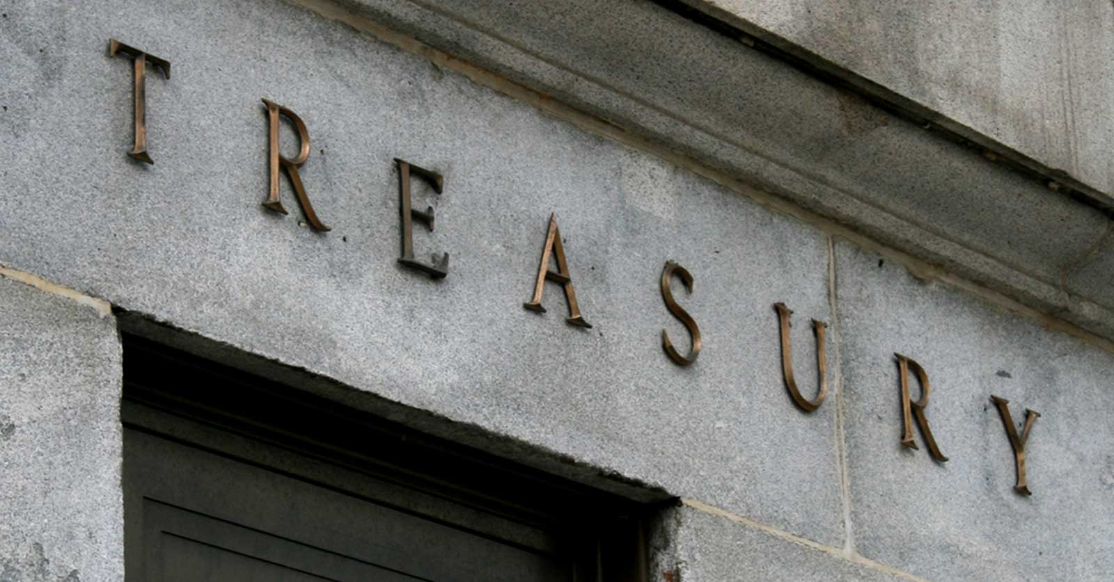facade on the us dept. of treasury