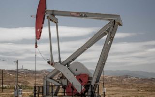 a red pumpjack