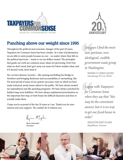 2015 Annual Report - Taxpayers for Common Sense