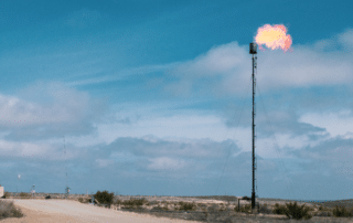 Natural Gas Flaring in West Texas Oil Field