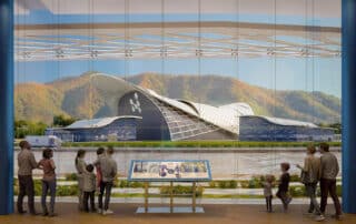 An artist's 3D rendering of a NuScale SMR Plant