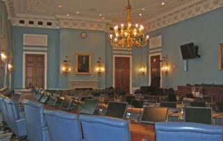 Interior of Committee room 1300 of the Longworth Building, US House of Representatives