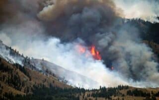 A smoky fire