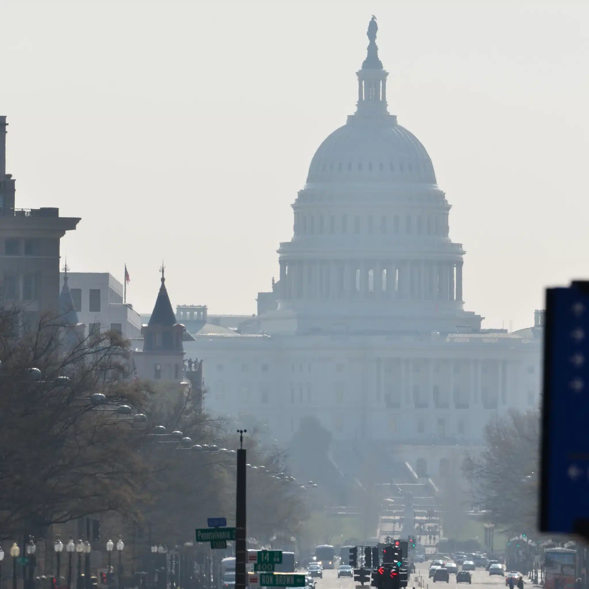 Smog over the US Capitol