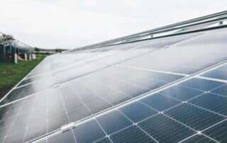 Closeup image of a solar panel