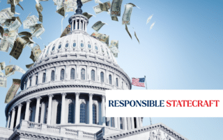 100 dollar bills flying over the US Capitol Building