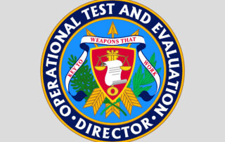 A photo shows the seal of the Office of the Director, Operational Test and Evaluation.