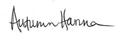Signature of Autumn Hanna