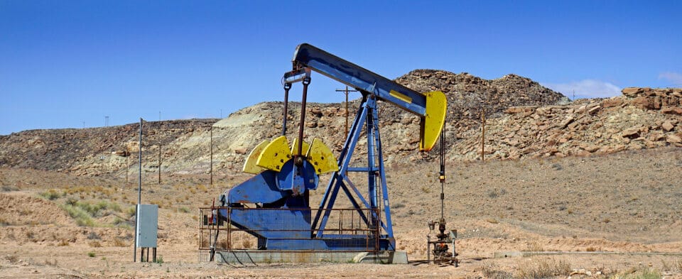Nodding donkey oil pumpjack in utah