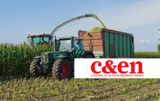 A harvester dumps in harvest into the dump carts