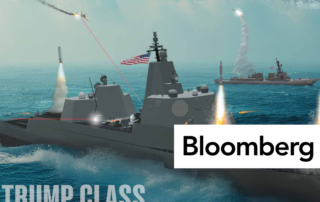 3d rendering of a battleship launching several missiles