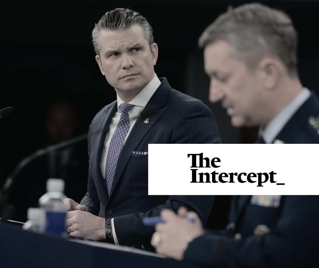 Secreteary of War Pete Hegseth at an event