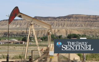 an oil pumpjack in Colorado