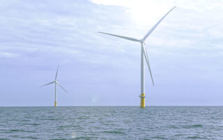 Coastal Virginia Offshore Wind Project windmills over the atlantic