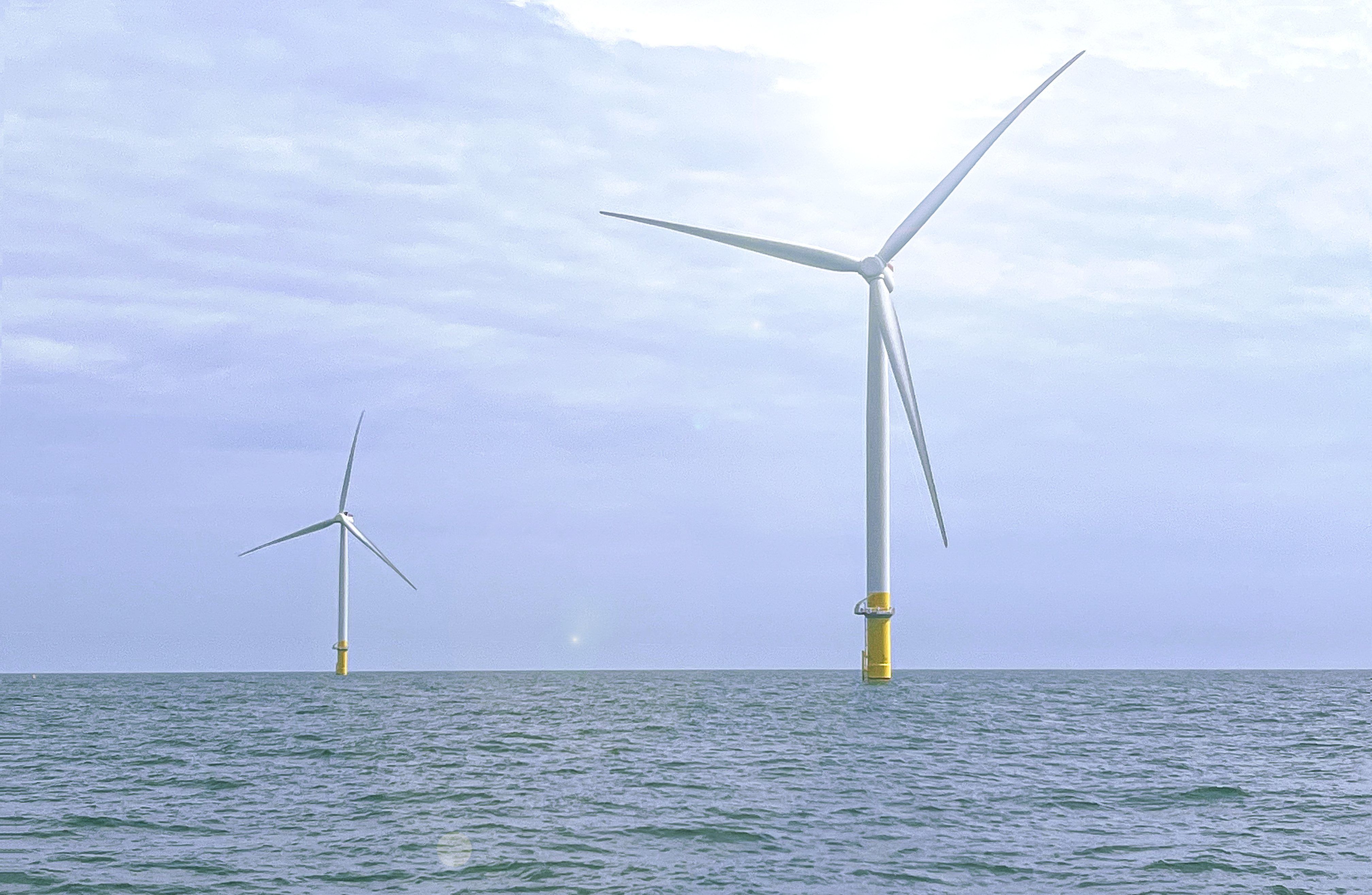 Coastal Virginia Offshore Wind Project windmills over the atlantic