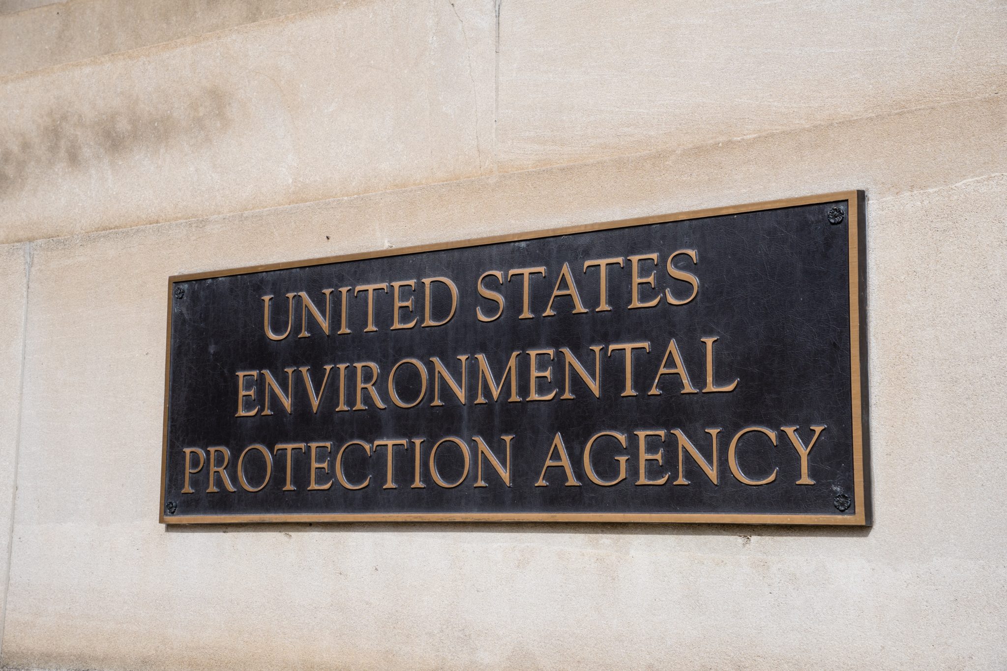 Building Plaque of the US Environmental Protection Agency EPA